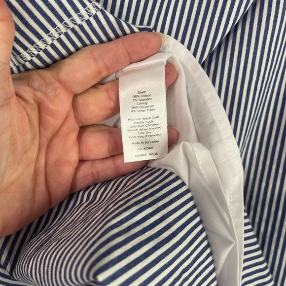 Talbots Navy and White A-Line Skirt - Picture 9 of 9